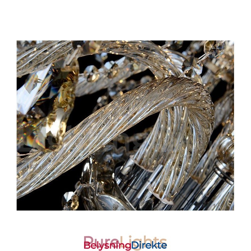 Retro Vintage Cognac Farge K9 Krystall Moderne Lysekrone Med 6 Lys