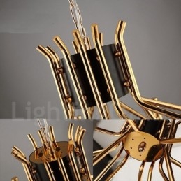 Moderne Samtidskunstnerisk Lysekrone Med 12 Lys Og 2 Etasjer