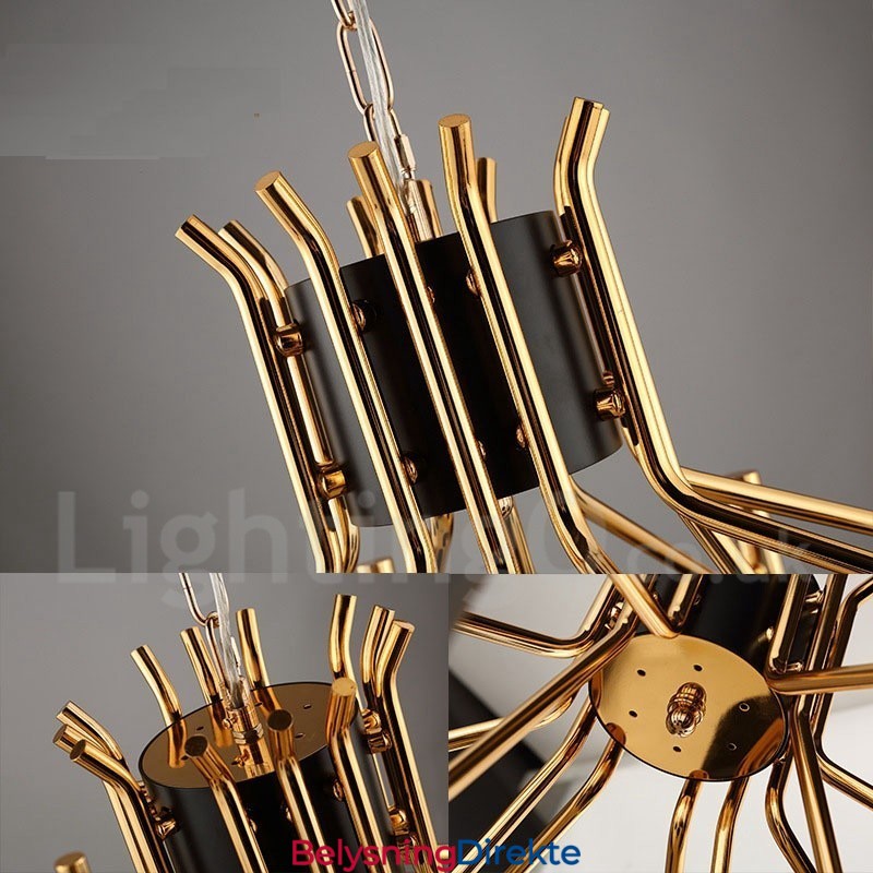 Moderne Samtidskunstnerisk Lysekrone Med 12 Lys Og 2 Etasjer