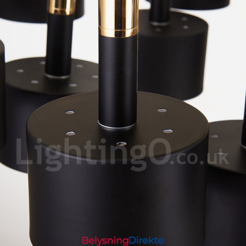 Moderne Samtidskunstnerisk Lysekrone Med 12 Lys Og 2 Etasjer