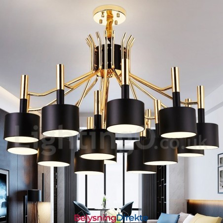 15 Lys 2-Etasjes Moderne Samtidsstil Lysekronelampe