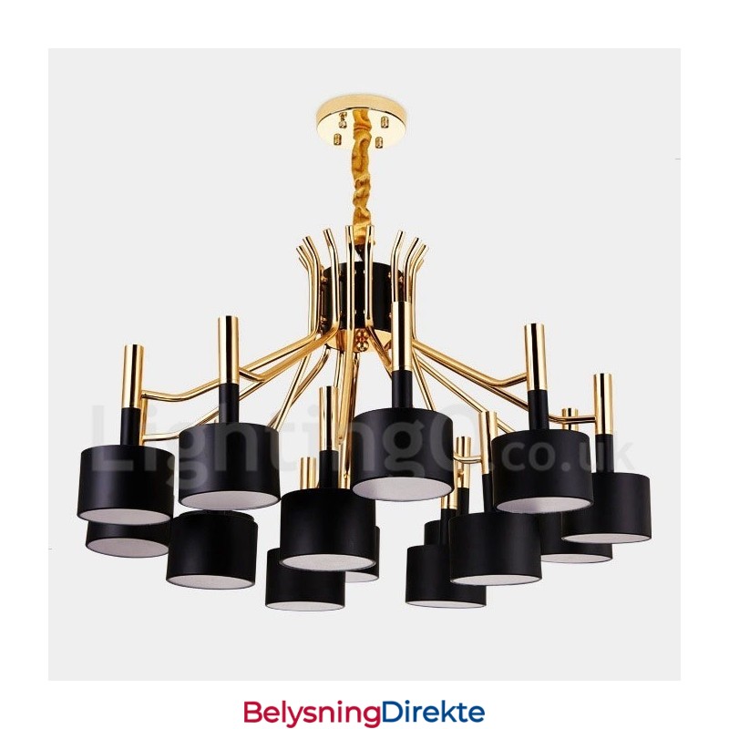 15 Lys 2-Etasjes Moderne Samtidsstil Lysekronelampe