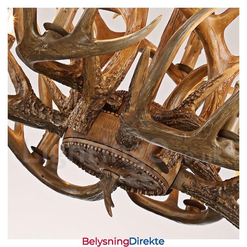 Vintage Landlig Lysekrone Med 12 Lys