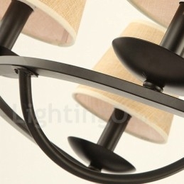 Landlig Retro Lysekrone Med 6 Lys I Ett Nivå