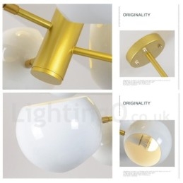 Hvit 10-Lys Moderne Samtidslysekronelampe