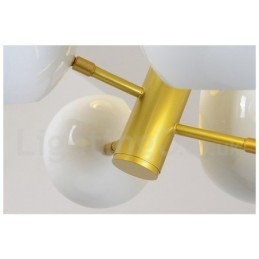 Hvit 10-Lys Moderne Samtidslysekronelampe