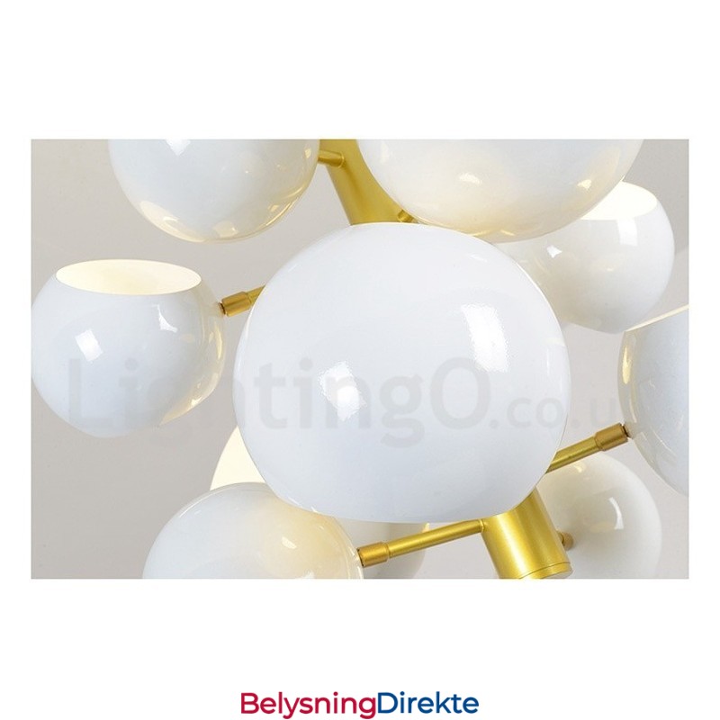 Hvit 10-Lys Moderne Samtidslysekronelampe