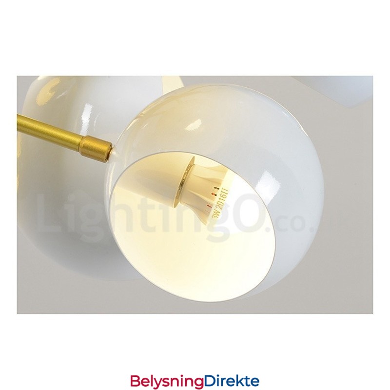 Hvit 10-Lys Moderne Samtidslysekronelampe