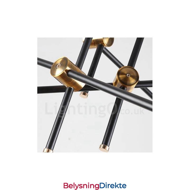 Moderne Samtidskunstnerisk Lysekrone Med 6 Lys Og 3 Etasjer