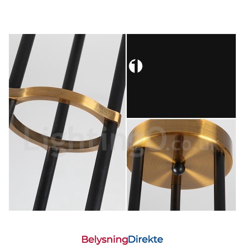 Moderne Samtidskunstnerisk Lysekrone Med 6 Lys Og 3 Etasjer