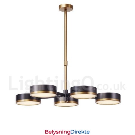 5-Lys Moderne Samtidskunstnerisk Lysekrone I Ett Nivå