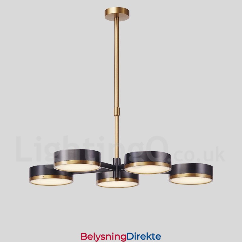 5-Lys Moderne Samtidskunstnerisk Lysekrone I Ett Nivå