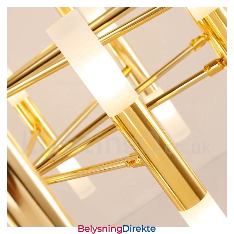 40 Lys Gyllen 2-Etasjes Moderne Samtidslysekronelampe