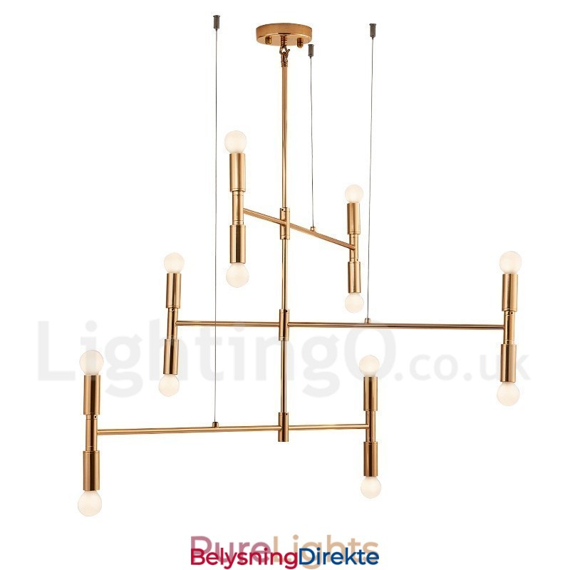 8 Lys 3-Etasjes Moderne Samtidslysekronelampe