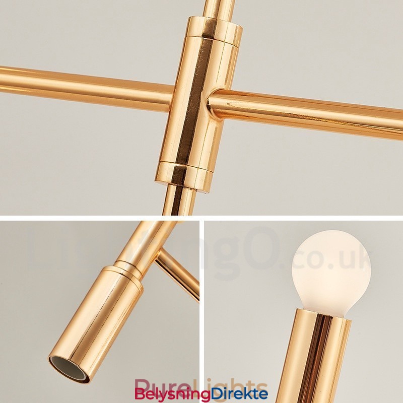 8 Lys 3-Etasjes Moderne Samtidslysekronelampe