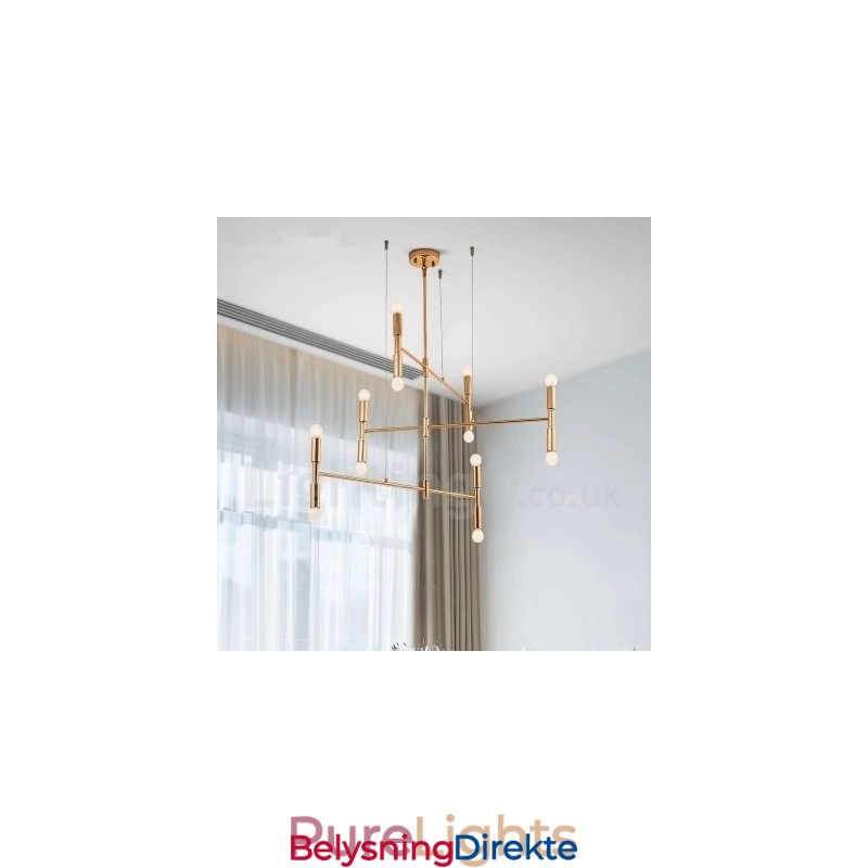 8 Lys 3-Etasjes Moderne Samtidslysekronelampe