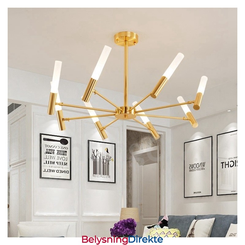 8-Lys Roterbar Moderne Samtidslysekrone