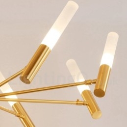 8-Lys Roterbar Moderne Samtidslysekrone