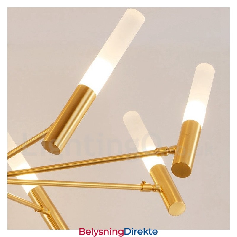 8-Lys Roterbar Moderne Samtidslysekrone