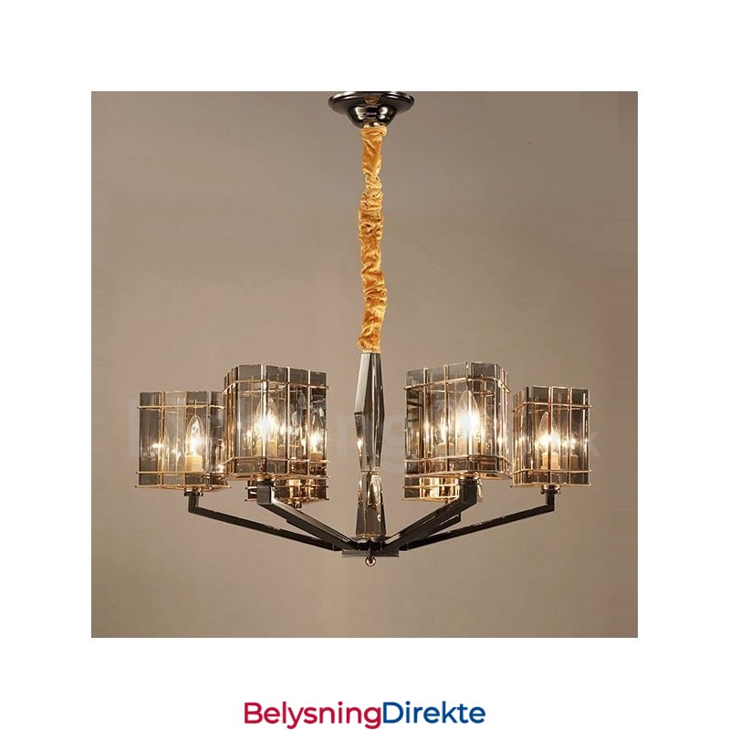 6 Lys Moderne Samtidskunstnerisk Lysekrone Med Ett Nivå