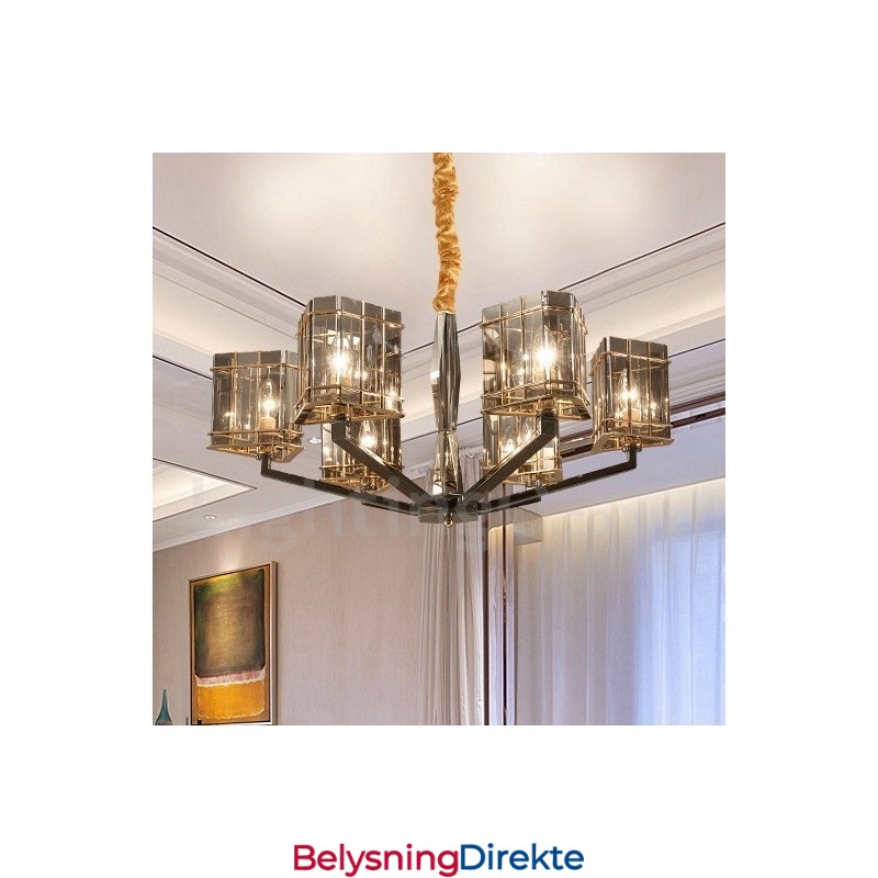 6 Lys Moderne Samtidskunstnerisk Lysekrone Med Ett Nivå