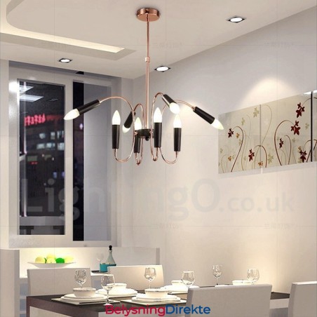 2-Etasjes 8-Lys Moderne Samtidslysekrone