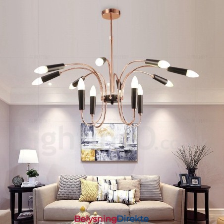 2-Etasjes 12-Lys Moderne Samtidslysekrone