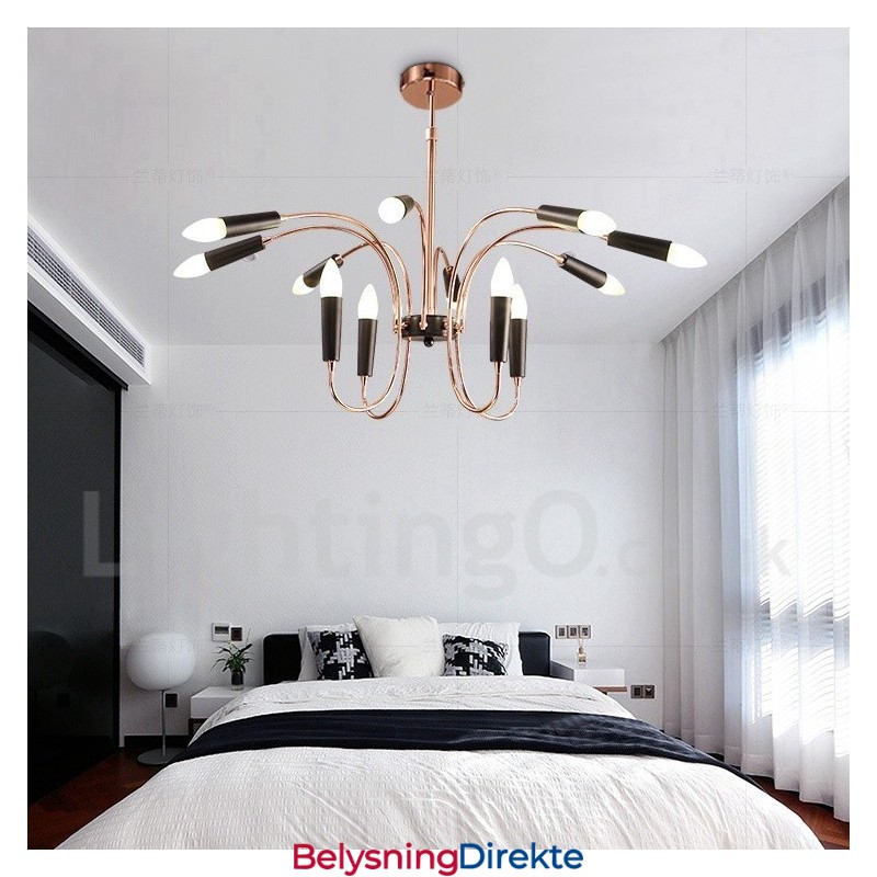 2-Etasjes 12-Lys Moderne Samtidslysekrone