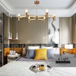 6 Lys, Ett Lag, Moderne, Samtidslysekronelampe