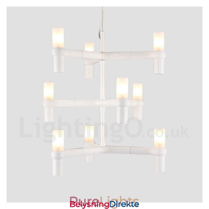 9 Lys 3-Etasjes Moderne Samtidslysekronelampe
