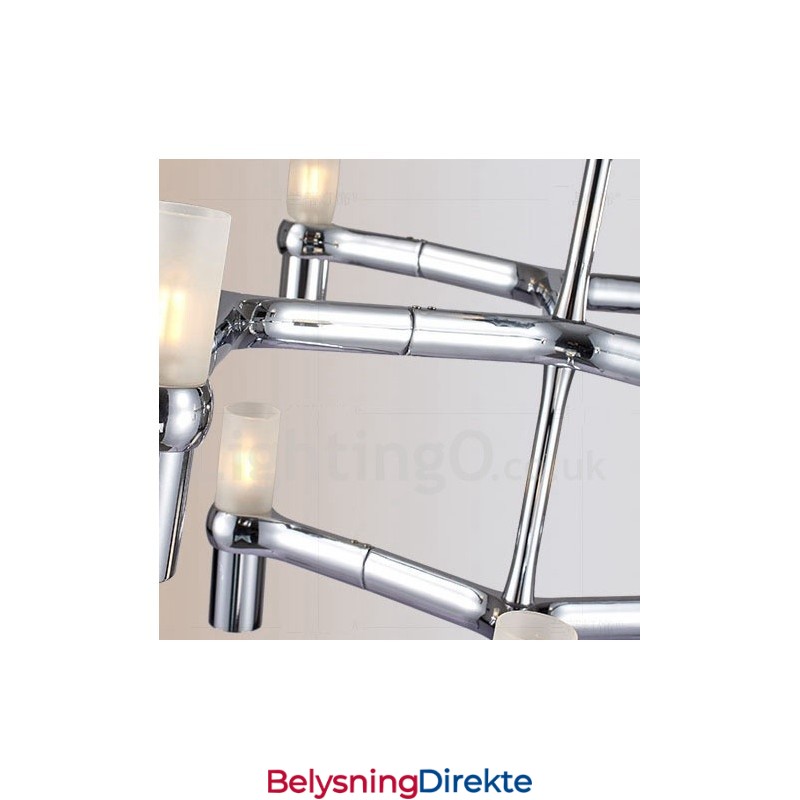 12 Lys 3-Etasjes Moderne Samtidslysekronelampe