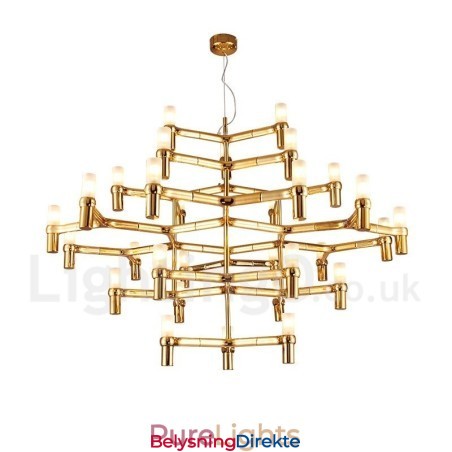 30 Lys 5-Etasjes Moderne Samtidslysekronelampe