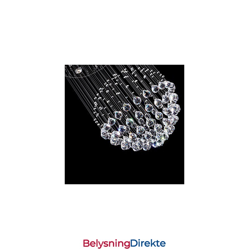 Pendellampe Moderne Krystalllysekrone 5 Lys Sølv Canpoy Klar Krystall Globe Taklamper Armaturer