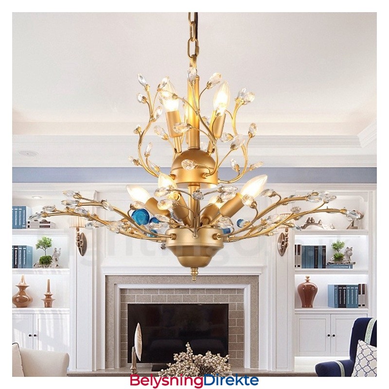 60 Cm Høyde 45 Cm Bred Moderne Samtidskunstnerisk Lysekrone Med 7 Lys