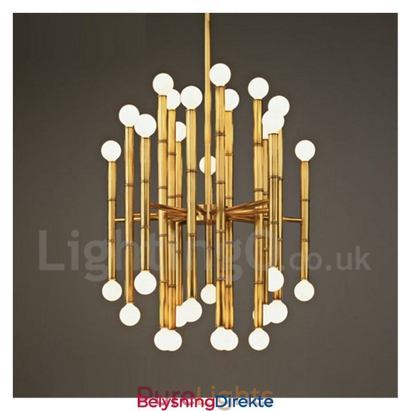 Moderne Og Samtidskunstnerisk Lysekrone Med 30 Lys Og 2 Etasjer