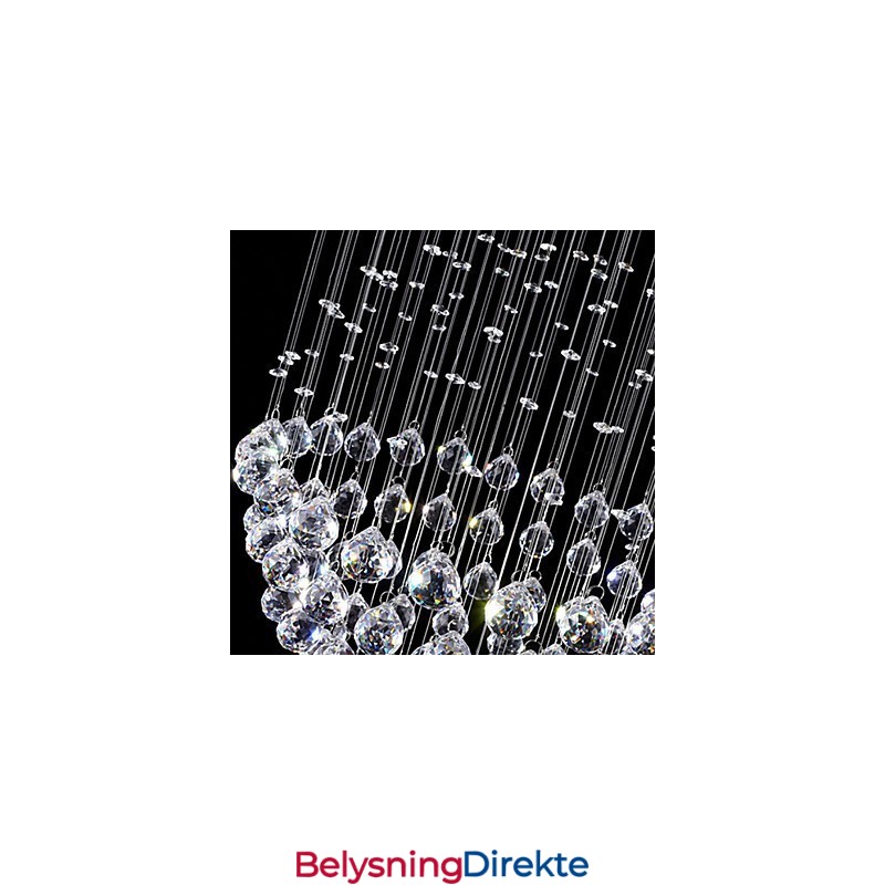 Pendellampe Moderne Krystalllysekrone 5 Lys Sølv Canpoy Klar Krystall Globe Taklamper Armaturer