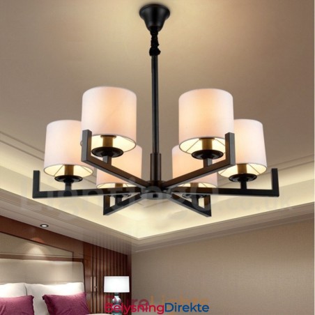 Moderne Samtidskunstnerisk Lysekrone Med 6 Lys