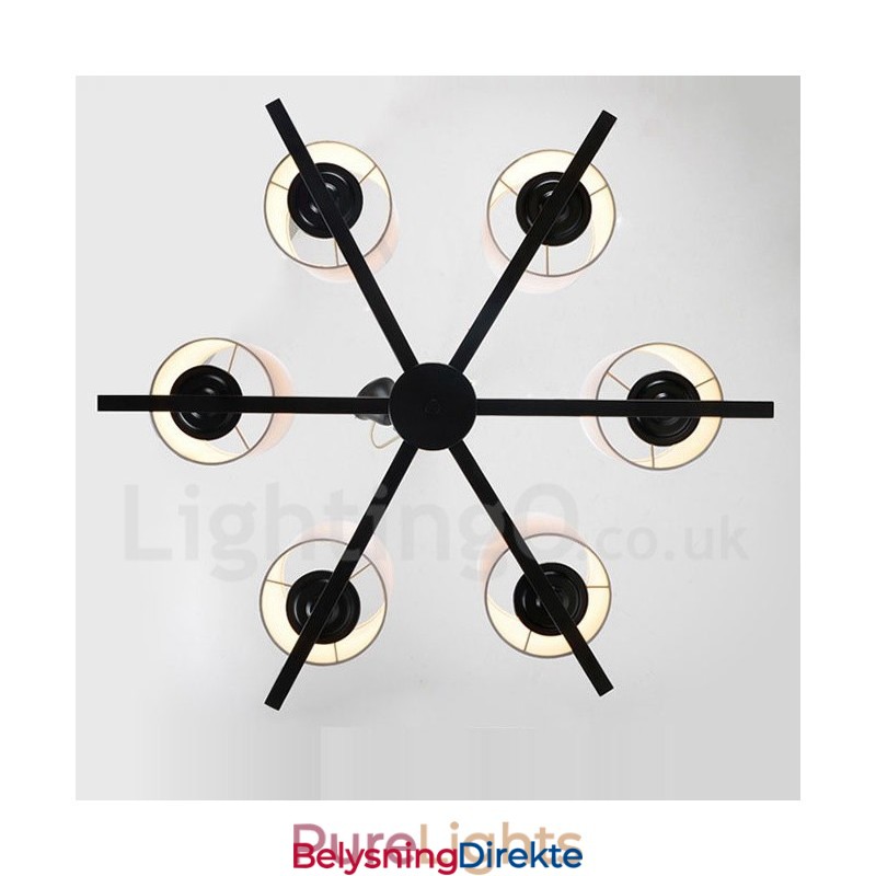 Moderne Samtidskunstnerisk Lysekrone Med 6 Lys