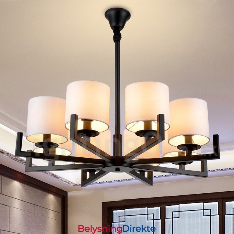 Moderne Samtidskunstnerisk Lysekrone Med 8 Lys