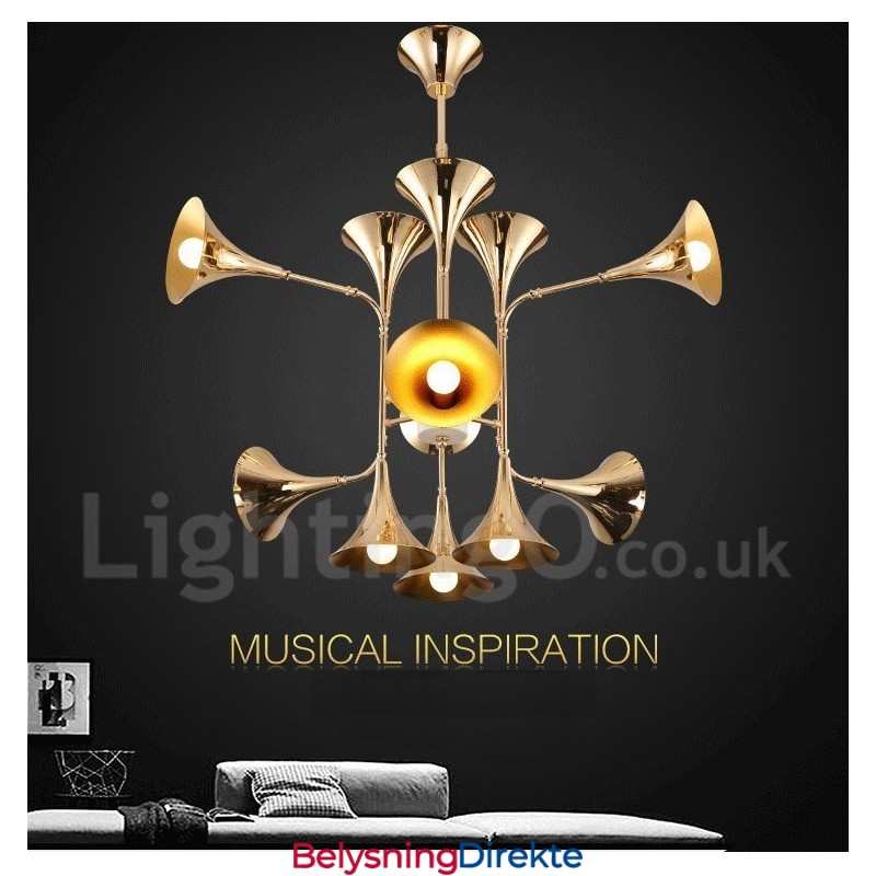 12-Lys Lysekronelampe Moderne Samtidsstil