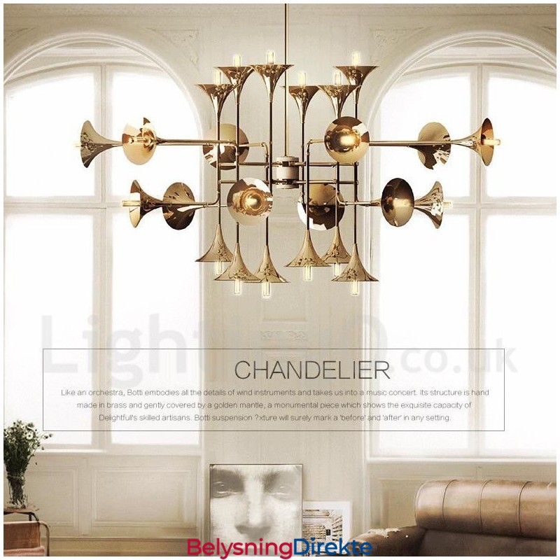 24 Lys Lysekrone Lampe Moderne Samtidsstil Lampe