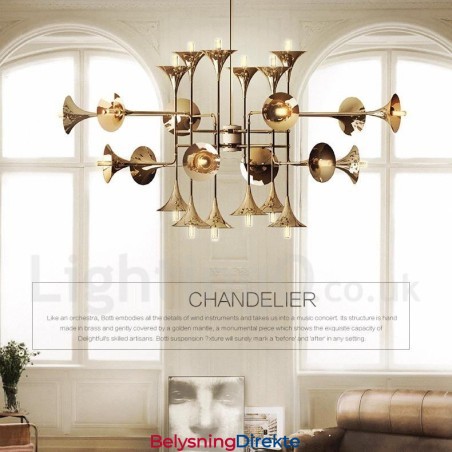 24 Lys Lysekrone Lampe Moderne Samtidsstil Lampe