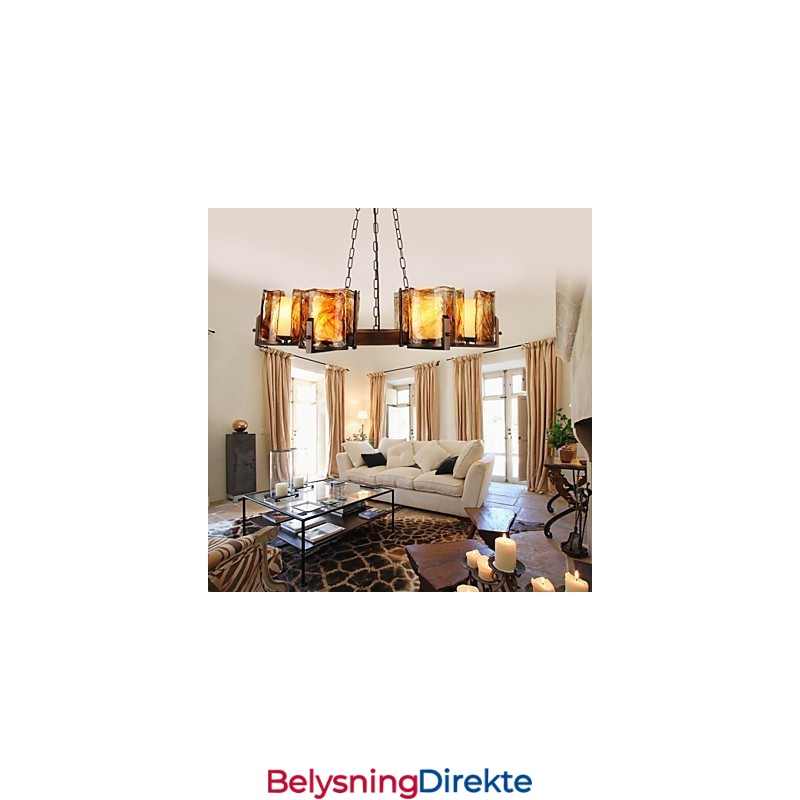 Tradisjonell Klassisk Rustikk Lysekrone I Hyttestil