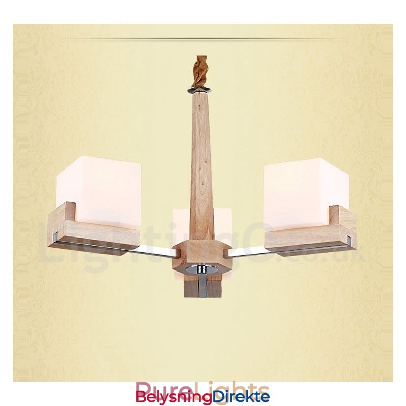 Tre Moderne Samtidskunstnerisk Tre Lysekronelampe Med 3 Lys