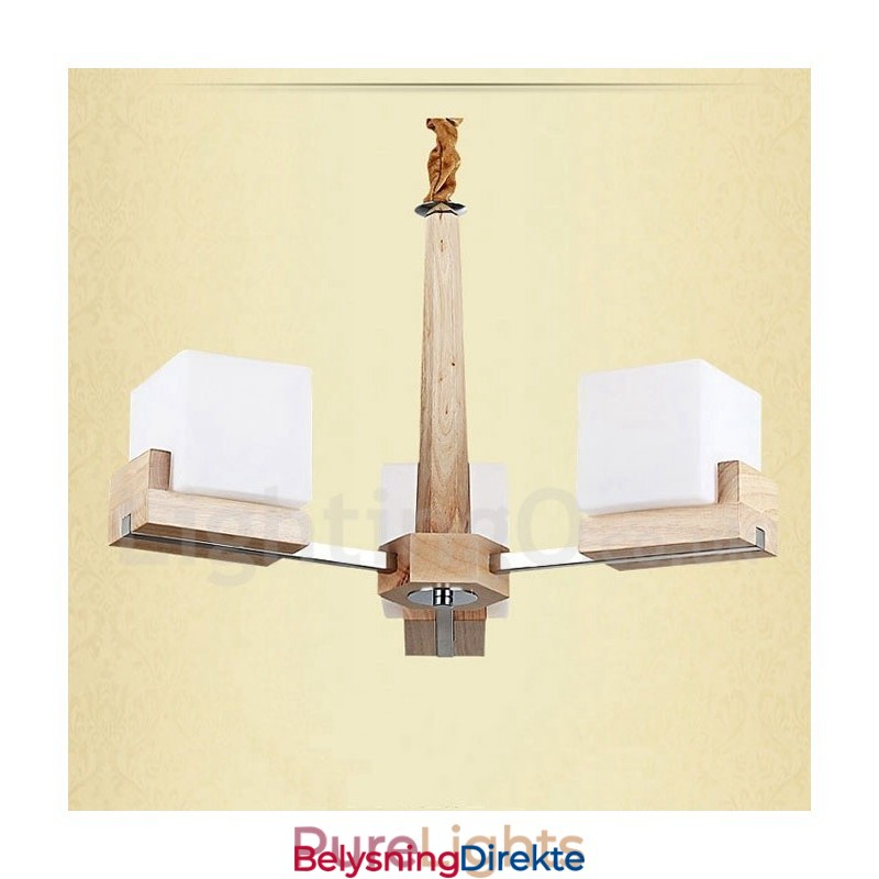 Tre Moderne Samtidskunstnerisk Tre Lysekronelampe Med 3 Lys