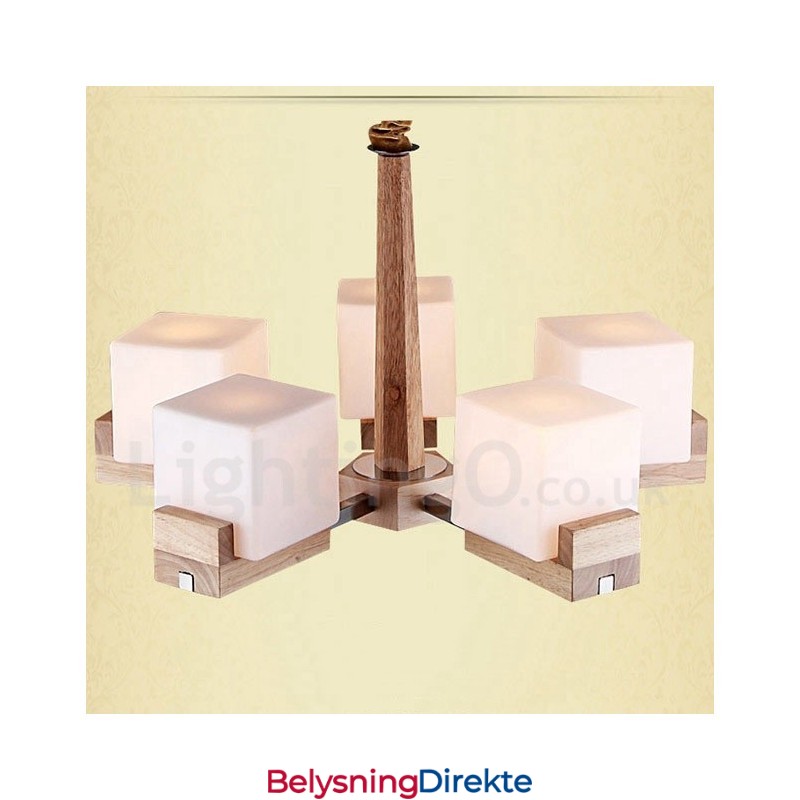 Tre Moderne Samtidskunst 5 Lysende Enkelt Etasje Lysekrone Lampe