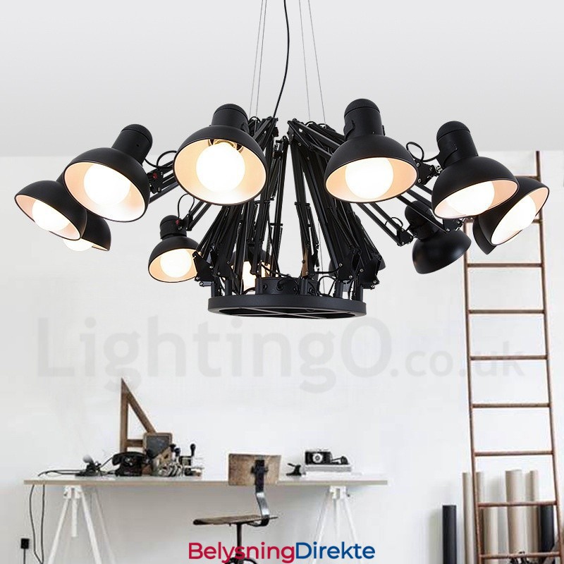 12-Lys Moderne Samtidskunstnerisk Lysekronelampe I Ett Lag