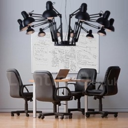 12-Lys Moderne Samtidskunstnerisk Lysekronelampe I Ett Lag