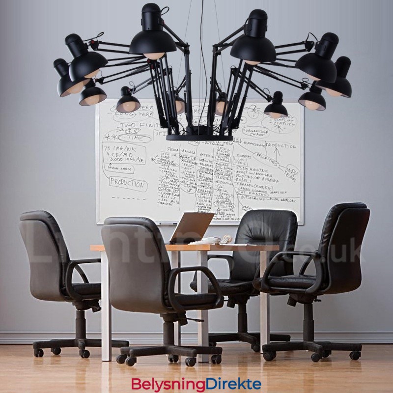 12-Lys Moderne Samtidskunstnerisk Lysekronelampe I Ett Lag