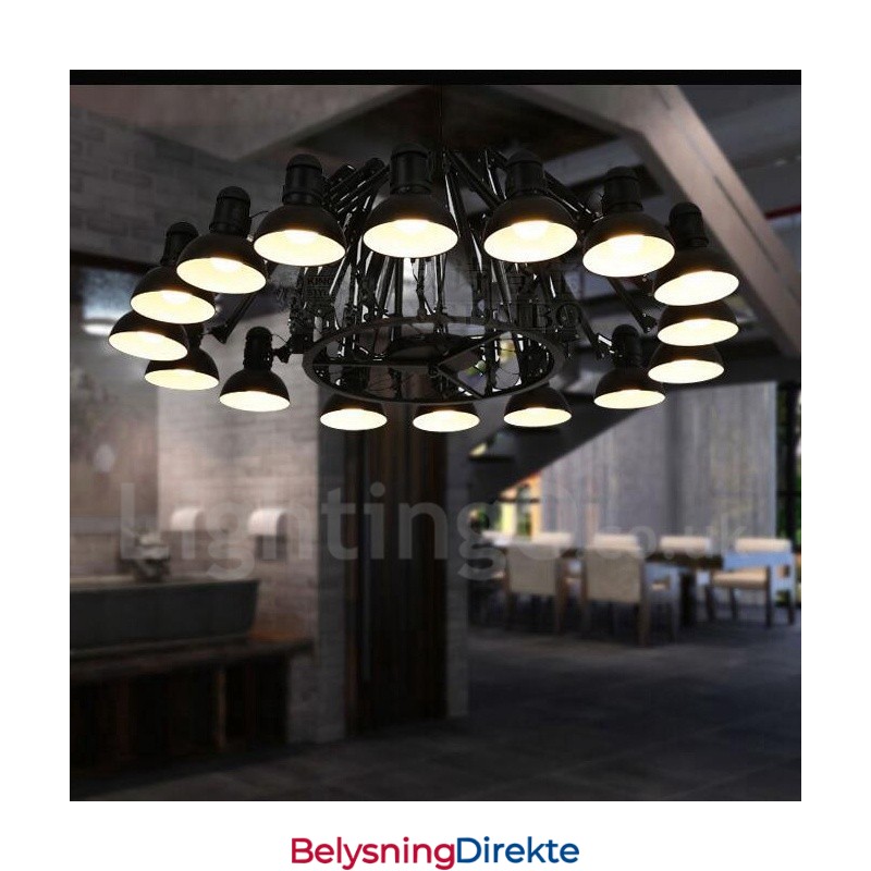 16 Lys Moderne Samtidskunstnerisk Lysekronelampe I Ett Nivå